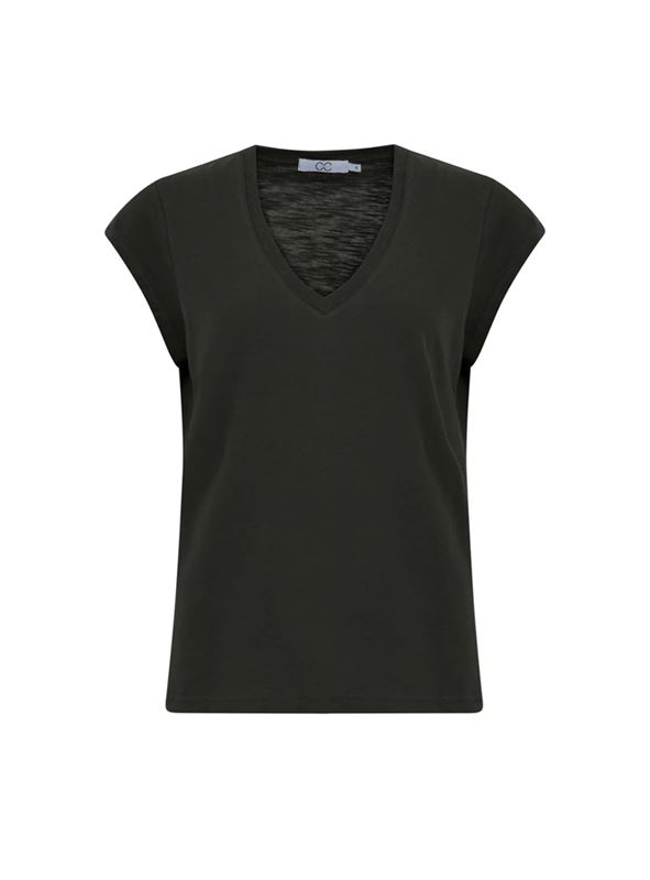 Toppar - CC Heart basic v-neck t-shirt – Black