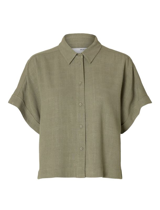 Toppar - Slfviva cropped shirt – Vetiver
