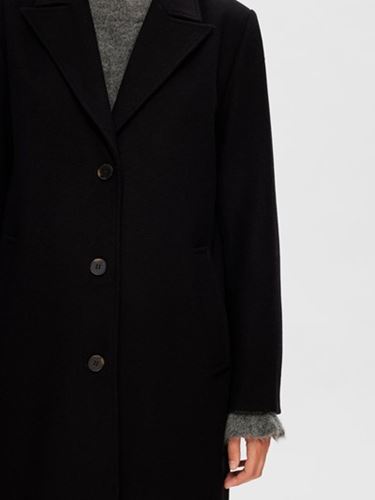 Kavajer/Ytterplagg - Slfalma wool coat – Black