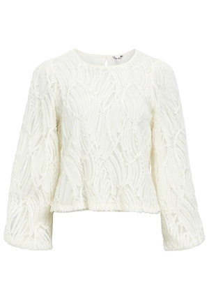 Blusar/Skjortor - Objlucie o-neck top – White sand