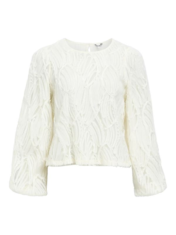 Blusar/Skjortor - Objlucie o-neck top – White sand
