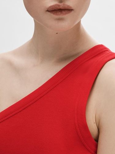 Toppar - Slfanna one shoulder top – Flame scarlet