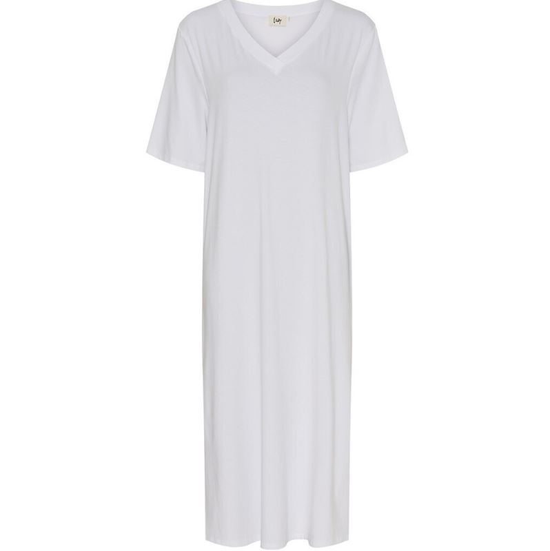 Klänning - Louis long dress – white