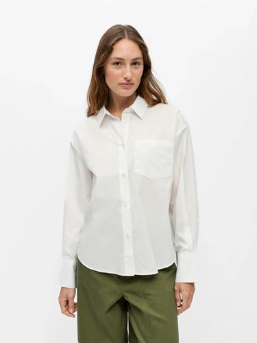 Blusar/Skjortor - Objzila L/S Re Shirt – White