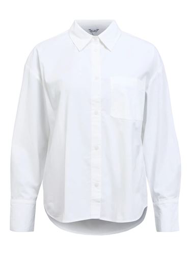 Blusar/Skjortor - Objzila L/S Re Shirt – White