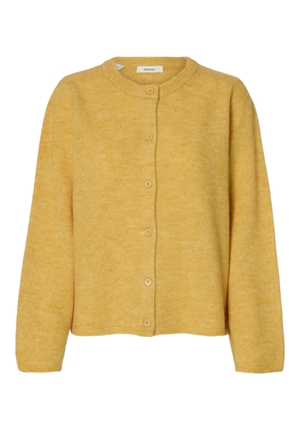 Tröjor/Koftor - Slflulu knit cardigan – Ochre melange