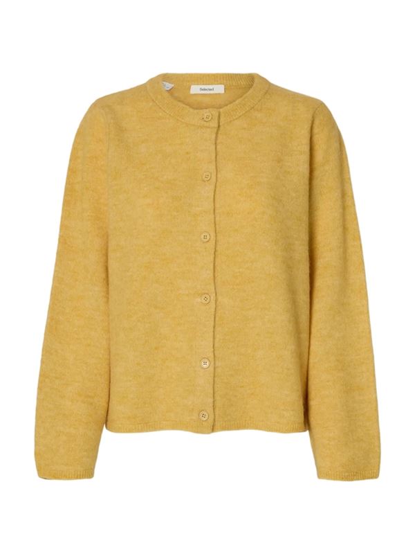 Tröjor/Koftor - Slflulu knit cardigan – Ochre melange