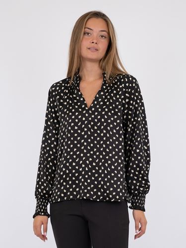Blusar/Skjortor - Stone Fading Ink Blouse – Black
