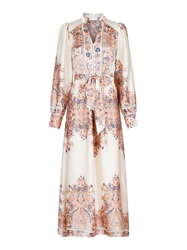 Klänningar & Tunikor - Nova paisley border dress – creme