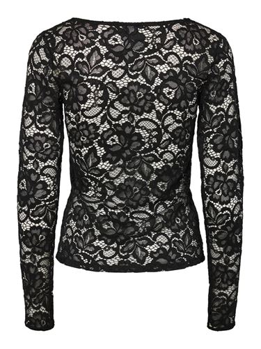Blusar/Skjortor - Yaslacey lace top – Black