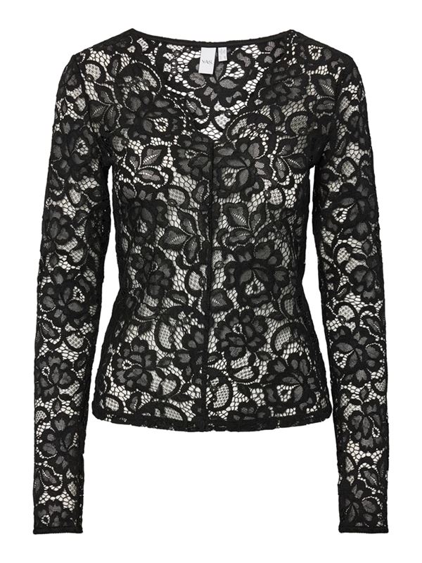 Blusar/Skjortor - Yaslacey lace top – Black