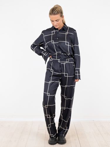 Byxor - Monty mega square pant – dark navy