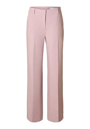Byxor - Slfrita wide pant – Bleached mauve/melange
