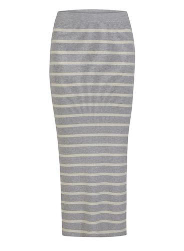 Kjolar - CC Heart elena stripe skirt – grey melange/off white stripes