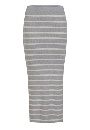 Kjolar - CC Heart elena stripe skirt – grey melange/off white stripes
