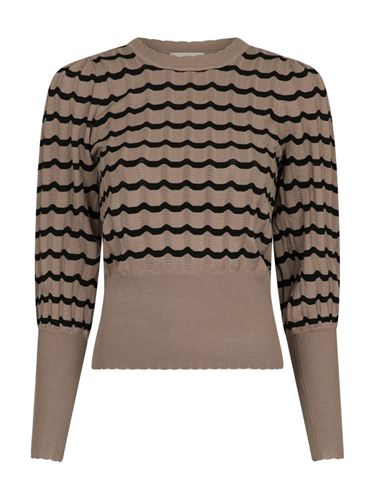 Blusar/Skjortor - Dary stitch knit blouse – Dusty brown