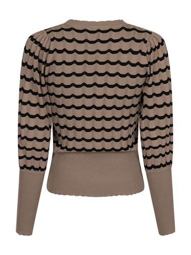 Blusar/Skjortor - Dary stitch knit blouse – Dusty brown