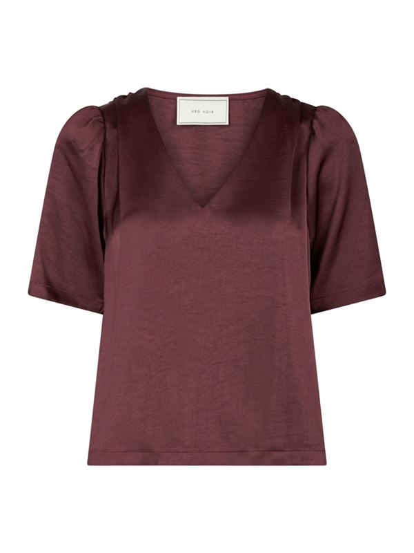 Blusar/Skjortor - Largo heavy sateen blouse – Burgundy