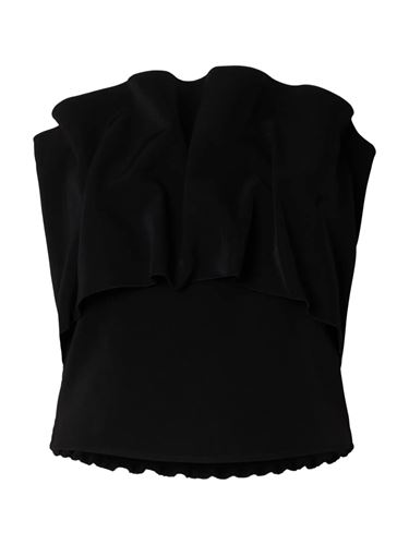 Toppar - Slfvinelle pleated bandeau top – black