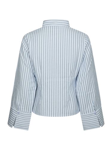 Blusar/Skjortor - Rosa Striped Crepe Shirt – Blue