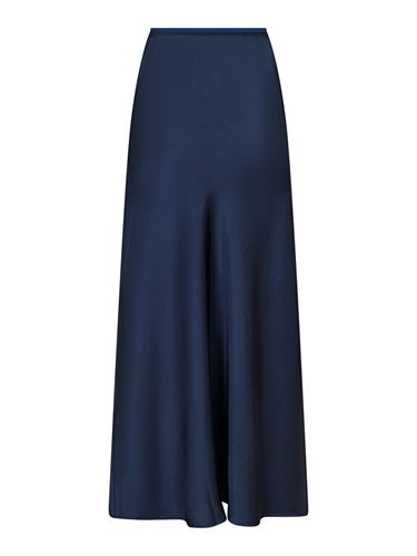 Kjolar - Vicky heavy sateen skirt – Midnight blue