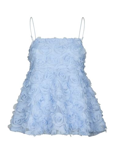 Toppar - Kenli Flower Top - Light Blue