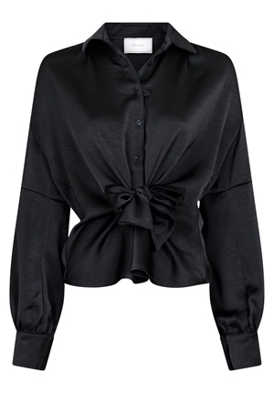 Blusar/Skjortor - Naja satin shirt – Black