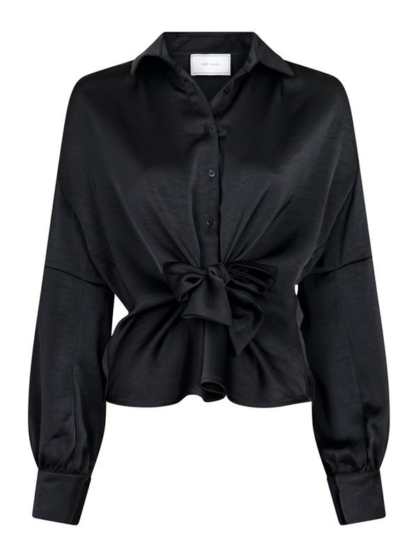 Blusar/Skjortor - Naja satin shirt – Black