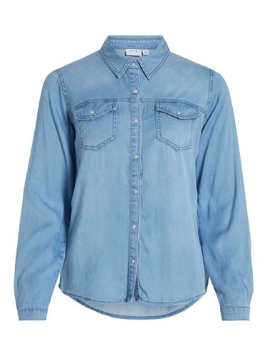 Blusar/Skjortor - Vibista Denim Shirt – Medium Blue