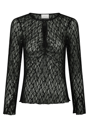 Blusar/Skjortor - Matria lace blouse  – Black
