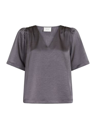 Blusar/Skjortor - Largo Heavy Satin blouse – Dark grey