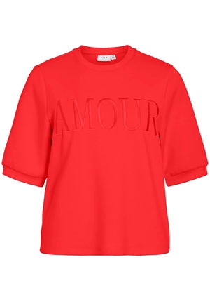 Tröjor/Koftor - Visif Ebr Sweat – Poppy Red/Amour