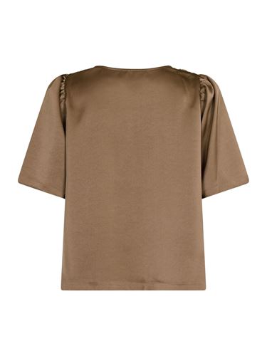 Blusar/Skjortor - Largo heavy sateen blouse – Dark taupe