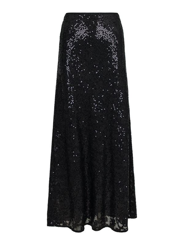 Kjolar - Vicky Sequins Skirt – Black