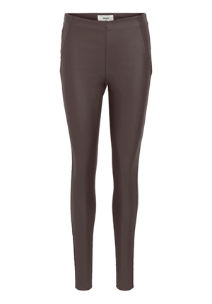 Byxor - Objbelle coated leggings – Seal Brown