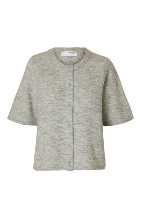 Tröjor/koftor - Slflulu knit cardigan – Light grey melange