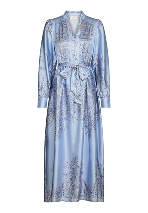 Klänningar - Nova Paisley Border Dress – Light Blue