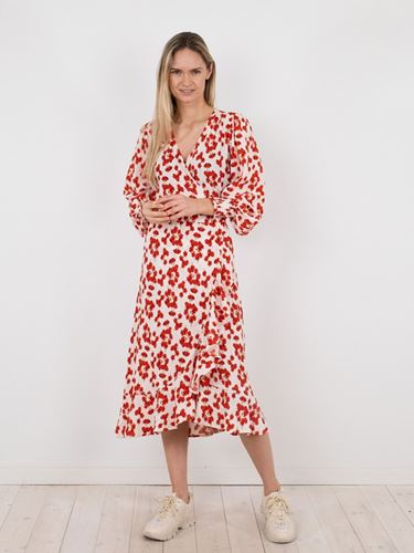 Klänningar - Eva fading poppy dress – red