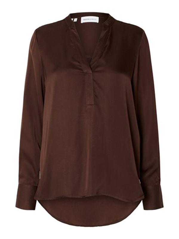 Blusar/Skjortor - Slfmaribell satin top – Java