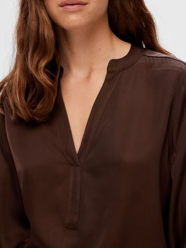 Blusar/Skjortor - Slfmaribell satin top – Java