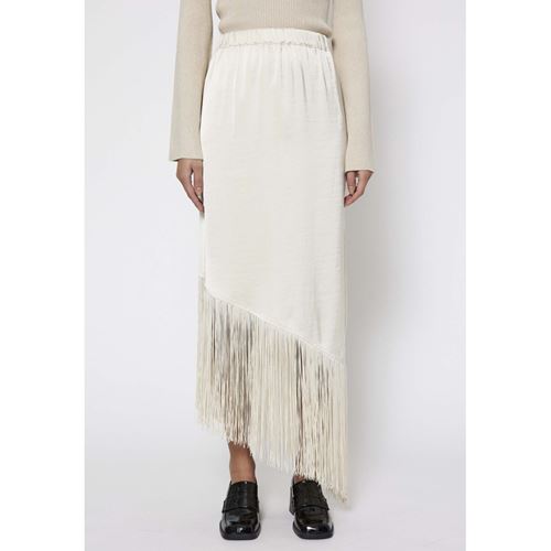 Kjolar - Gili fringe skirt – Champagne