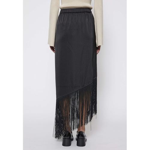 Kjolar - Gili fringe skirt – Black