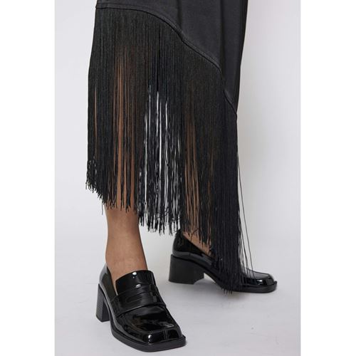 Kjolar - Gili fringe skirt – Black