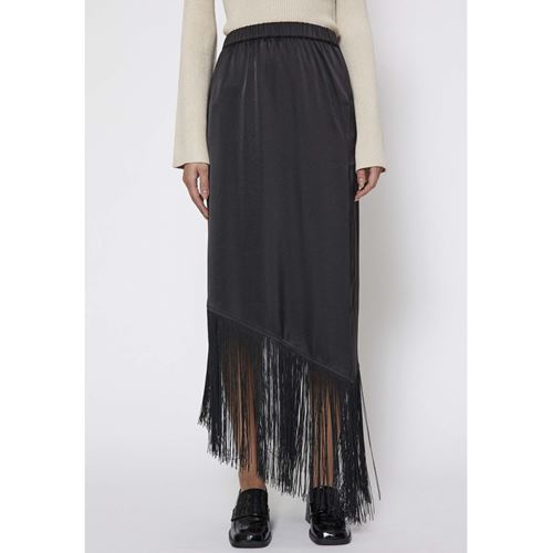 Kjolar - Gili fringe skirt – Black