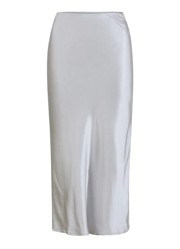 Kjolar - CC Heart SKYLER sateen skirt – Light grey