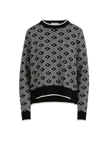 Tröjor/Koftor - Seawool with logo – Black/cream