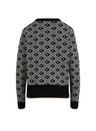 Tröjor/Koftor - Seawool with logo – Black/cream