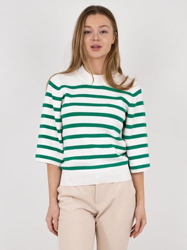 Blusar/Skjortor - Minka stripe knit blouse – green