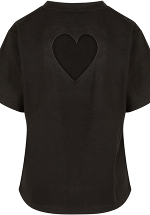 Toppar - Sweat Blouse With Heart Cutout – Black
