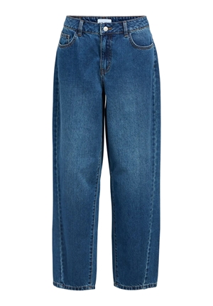 Jeans - Objmiu zoe barrel ankle jeans – Medium blue denim